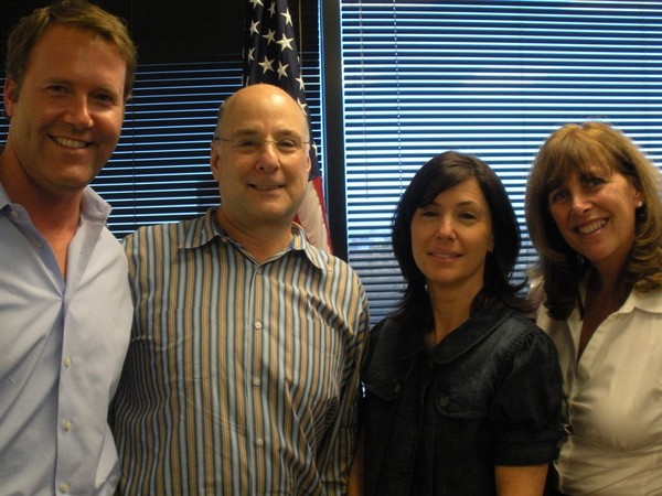 Scott Baker (Adept), Allen Hellman and Debby Schlesinger-Hellman (Schlesinger) meet with staff for Rep. Henry Waxman