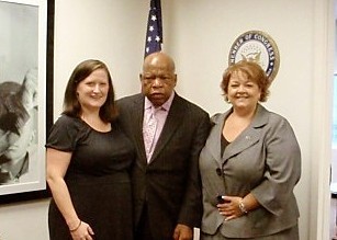 Stephenie Gordon with Rep. John Lewis and MarisaPope